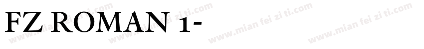 FZ ROMAN 1字体转换